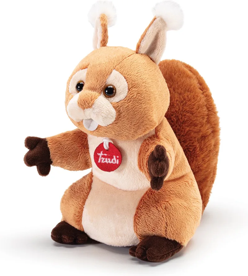 Puppets Handpop Eekhoorn 26 cm - Handgemaakt in Italie - Zacht pluche - Knuffeldier voor jongens en meisjes - Bruin - 16,5x26x16 cm maat S by Trudi in Eekhoorn Bruin – product photo