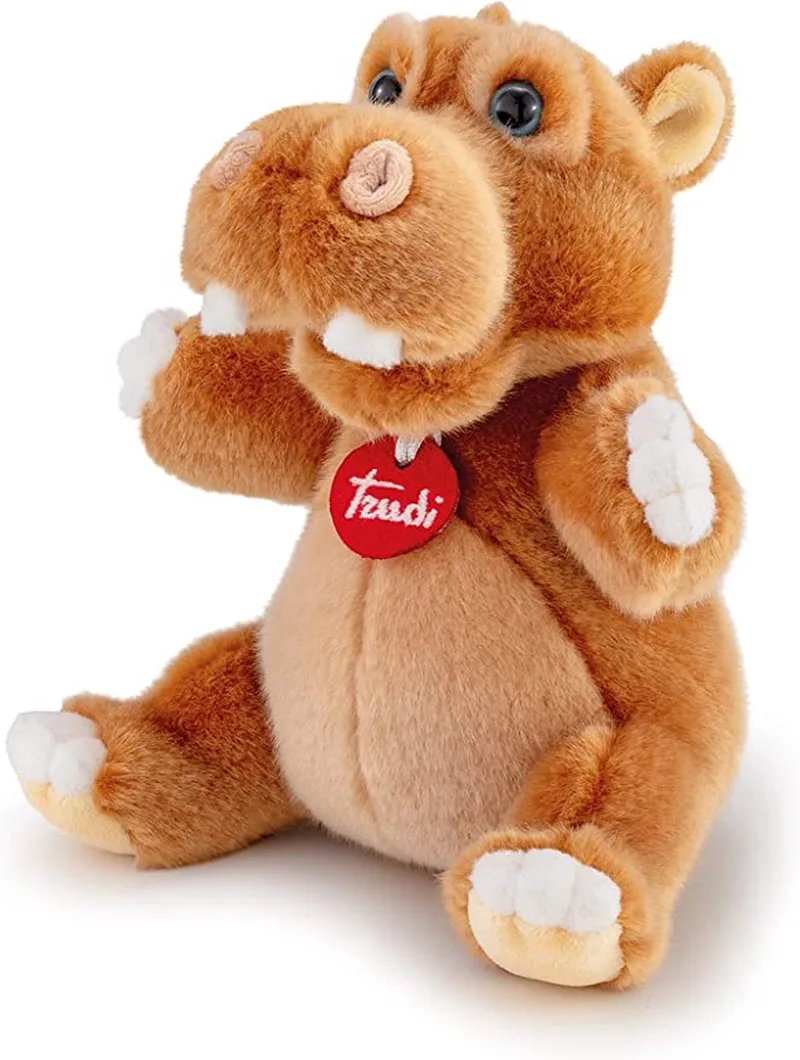 Puppy Knuffel Nijlpaard 23 cm - Hoge kwaliteit pluche knuffel - Knuffeldier voor jongens en meisjes - Oranje - 16x23x15 cm maat S by Trudi in Brown – product photo