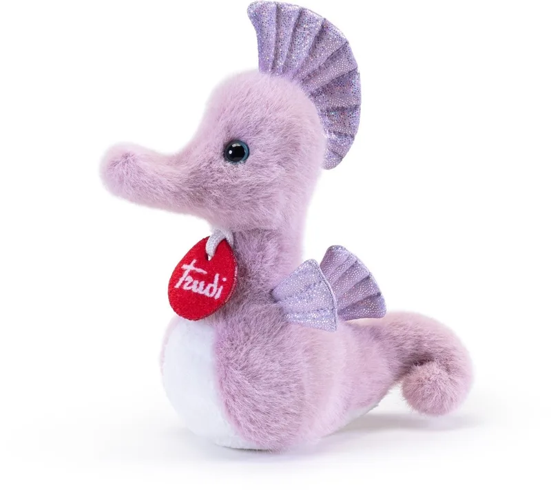 Sealife Knuffel Zeepaardje 17 cm - Handgemaakt in Italie - Zacht pluche - Knuffeldier voor jongens en meisjes - Roze - 8x17x16 cm maat XS by Trudi in Zeepaard Roze – product photo