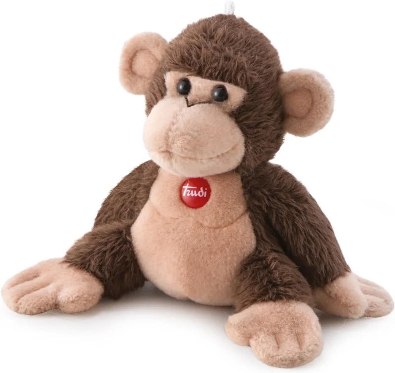 Sweet Collection Knuffel Aap 11 cm - Handgemaakt in Italie - Zacht pluche - Knuffeldier voor jongens en meisjes - Bruin - 11x9x7 cm maat XXS by Trudi in Aap Bruin – product photo