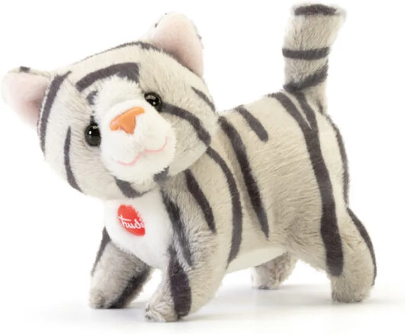 Sweet Collection Knuffel Kat 9 cm - Handgemaakt in Italie - Zacht pluche - Knuffeldier voor jongens en meisjes - Grijs - 5x8x9 cm maat XXS by Trudi in Kat Poes grijs – product photo