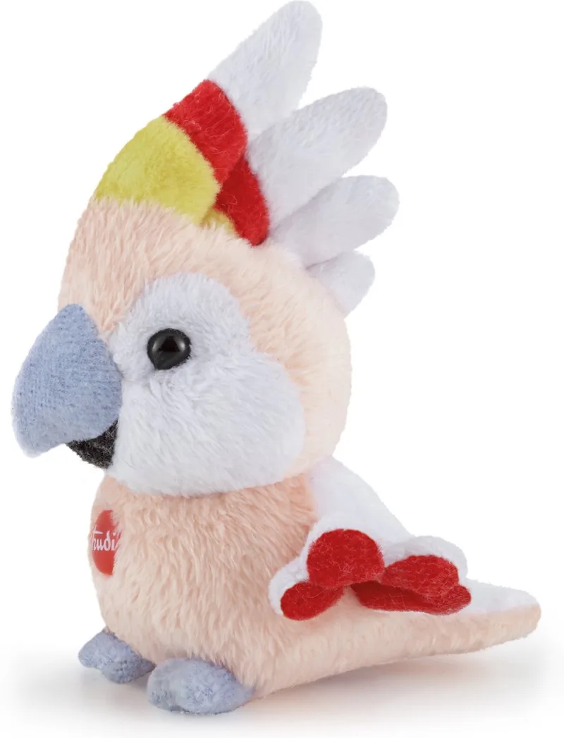 Sweet Collection Knuffel Papegaai 11 cm - Handgemaakt in Italie - Zacht pluche - Knuffeldier voor jongens en meisjes - Roze - 8x11x7 cm maat XXS by Trudi in Multicolour – product photo