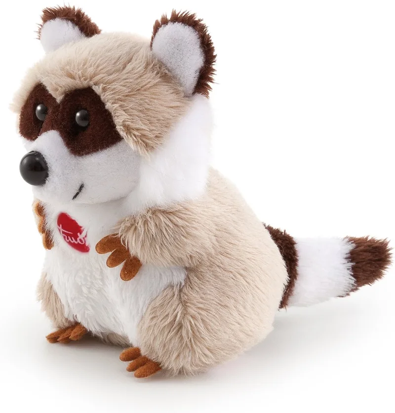 Sweet Collection Knuffel Wasbeer 9 cm - Handgemaakt in Italie - Zacht pluche - Knuffeldier voor jongens en meisjes - Bruin - 7x8x9 cm maat XXS by Trudi in Beige – product photo