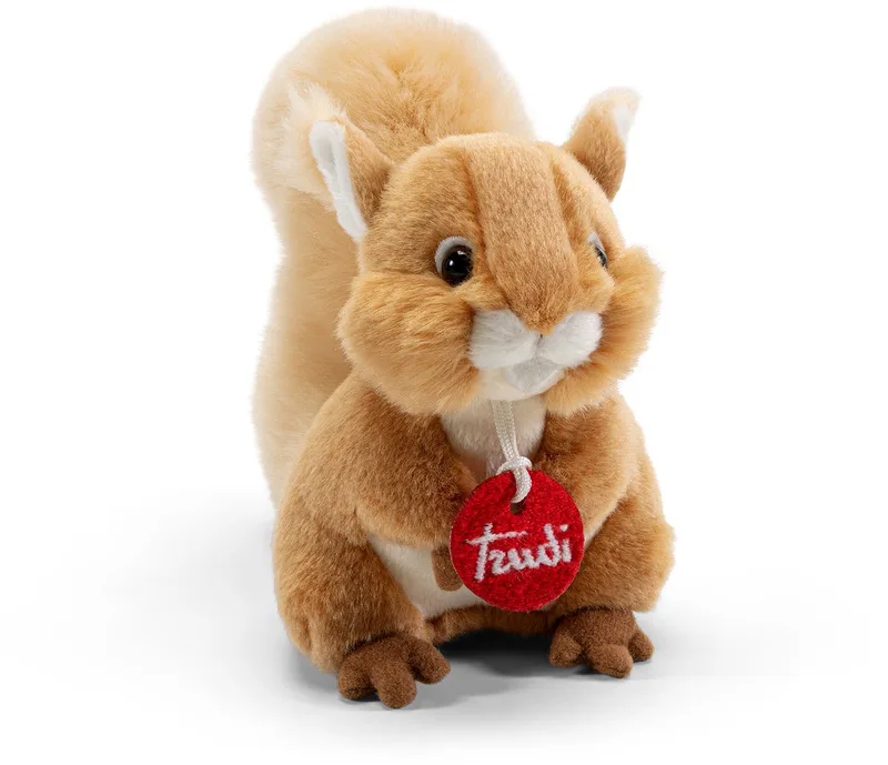 Trudino Knuffel Eekhoorn 15 cm - Handgemaakt in Italie - Zacht pluche - Knuffeldier voor jongens en meisjes - Rood Bruin - 9x12x15 cm maat XS by Trudi in Eekhoorn Bruin – product photo