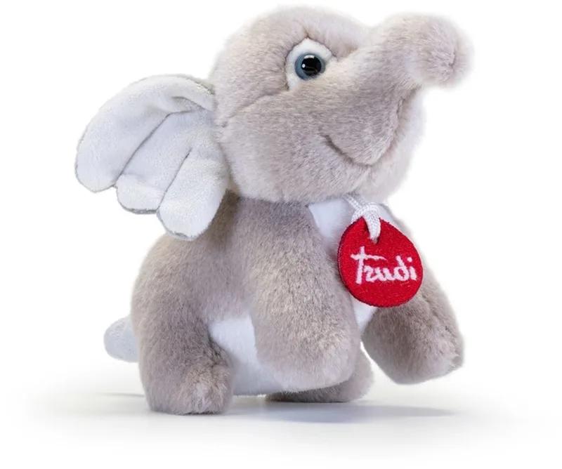 Trudino Knuffel Olifant Deluxe 17 cm - Handgemaakt in Italië - Pluche knuffel - Knuffeldier voor jongens en meisjes - Grijs - 17x14x9 cm maat XS by Trudi in Olifant Grijs – product photo