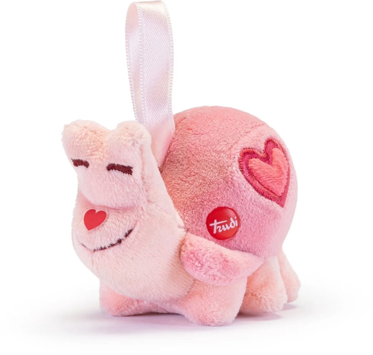 Trudino Knuffel Slak 12 cm - Handgemaakt in Italie - Zacht pluche - Knuffeldier voor jongens en meisjes - Roze - 10x12x8 cm maat XXS de Trudi en Slak Roze – photo produit