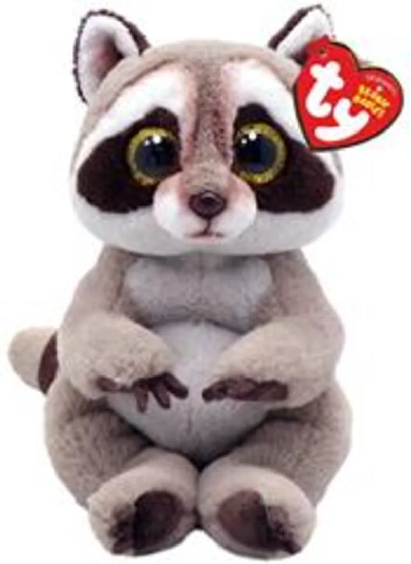 Beanie Babies Bellies Petey Raccoon 15 cm by Ty in Blue – product photo