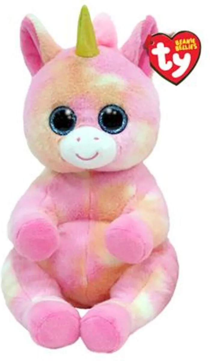Beanie Babies Bellies Skylar Unicorn Medium van Ty in Roze – productfoto
