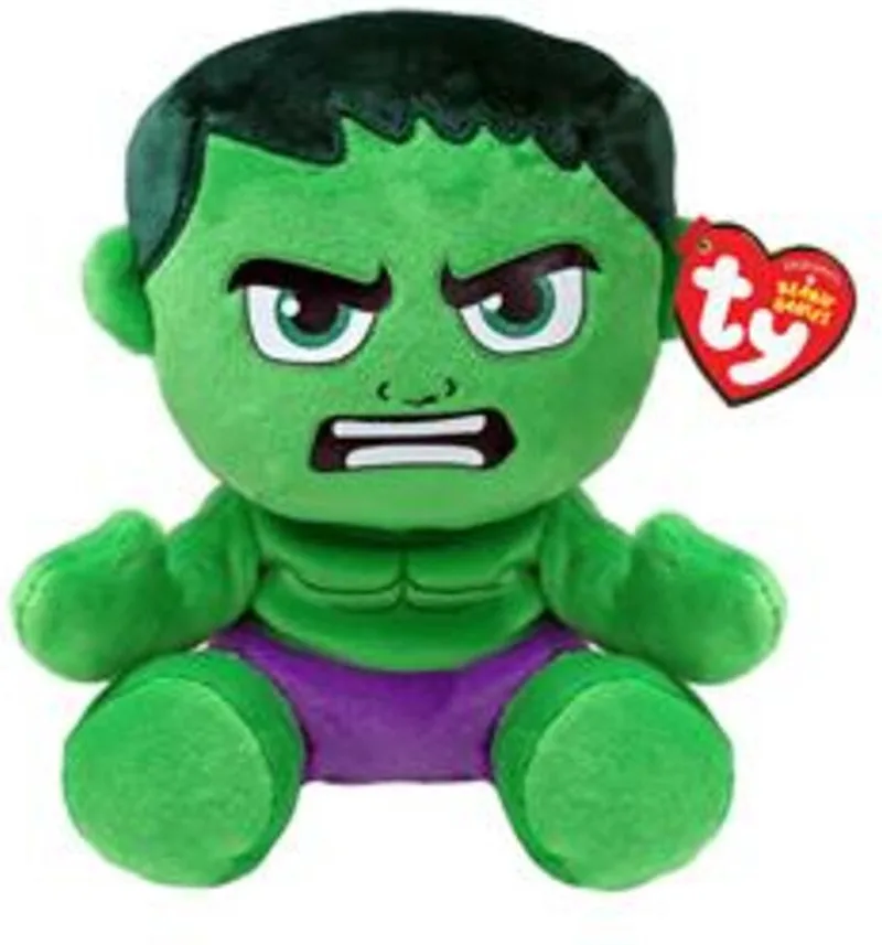 Beanie Babies Marvel Hulk Soft 15 cm von Ty in Grün – Produktfoto