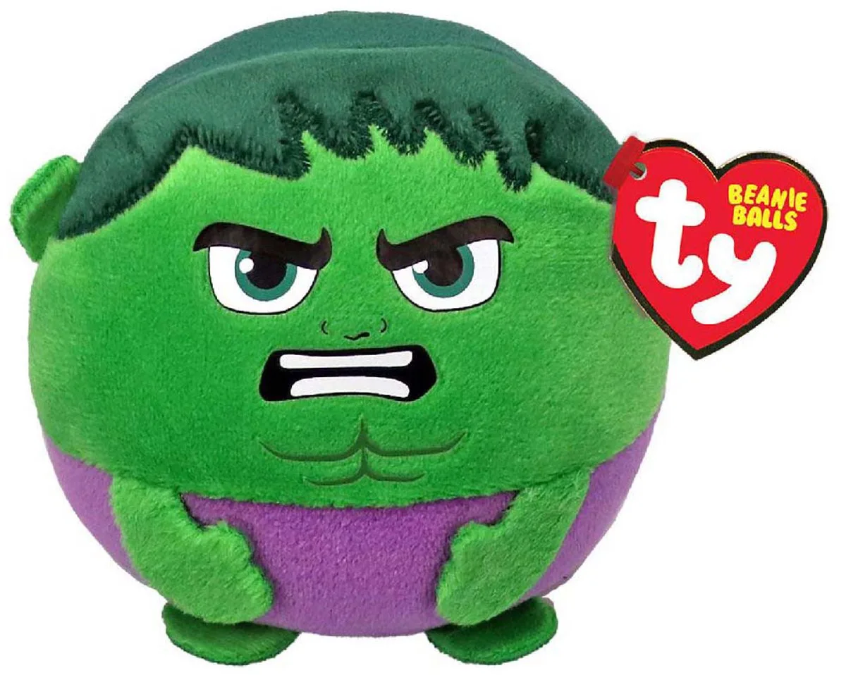 Beanie Balls Marvel Knuffel Hulk 10 cm de Ty en Multicolore – photo produit