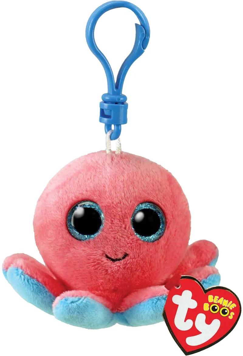 Clip Sheldon Octopus 7cm van Ty in Blauw – productfoto