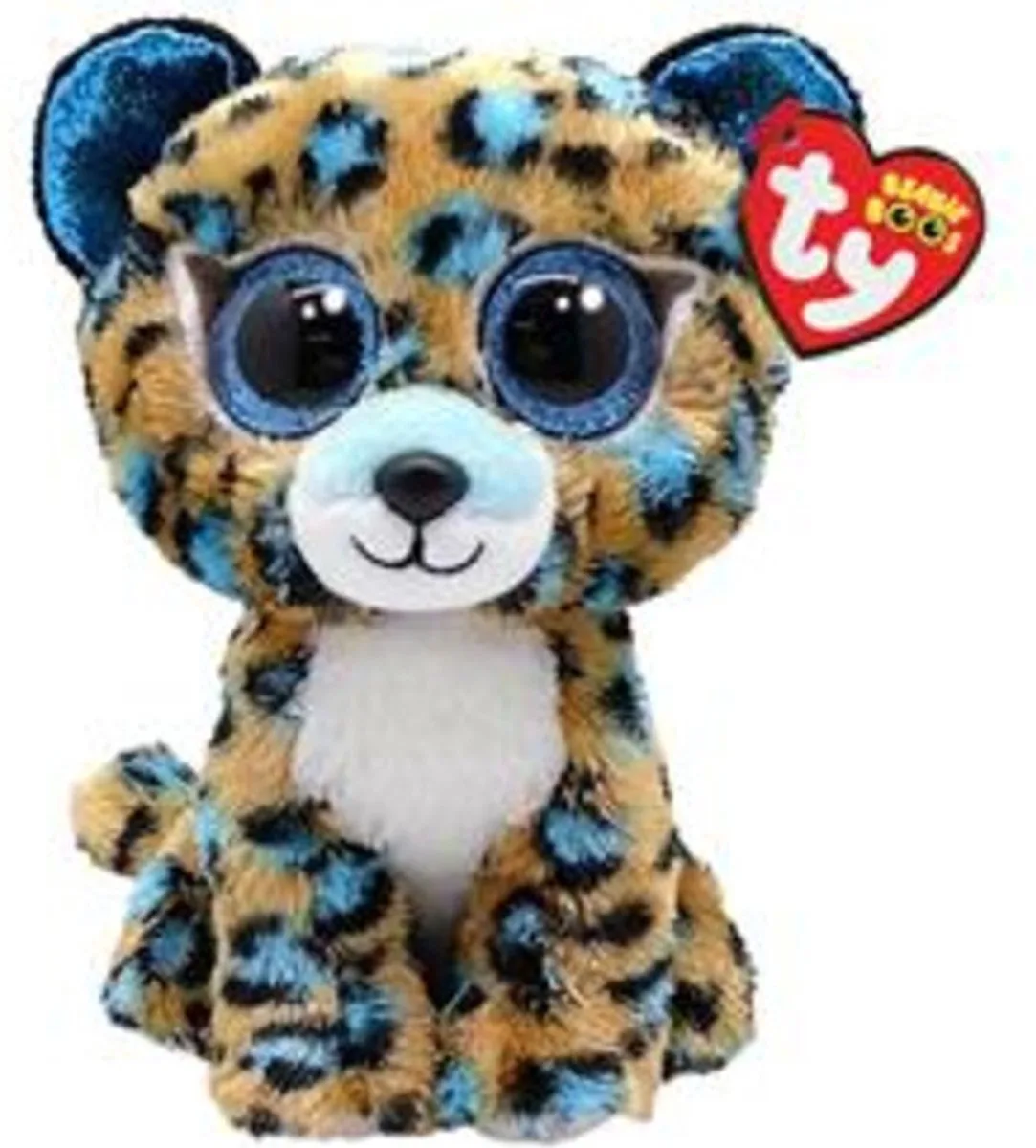 Cobalt Leopard 15 cm van Ty in Bruin met blauw – productfoto
