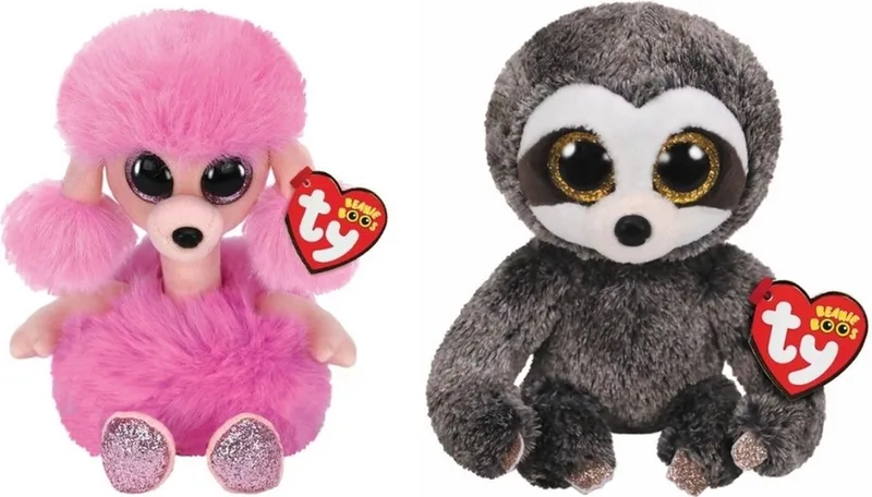 Knuffel - Beanie Boo's - Camilla Poodle & Dangler Sloth by Ty in Multicolour – product photo