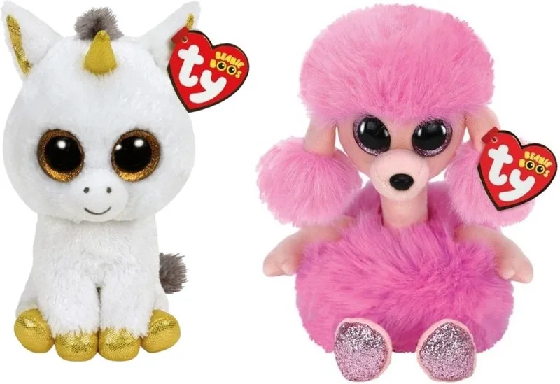 Knuffel - Beanie Boo's - Pegasus Unicorn & Camilla Poodle by Ty in Multicolour – product photo
