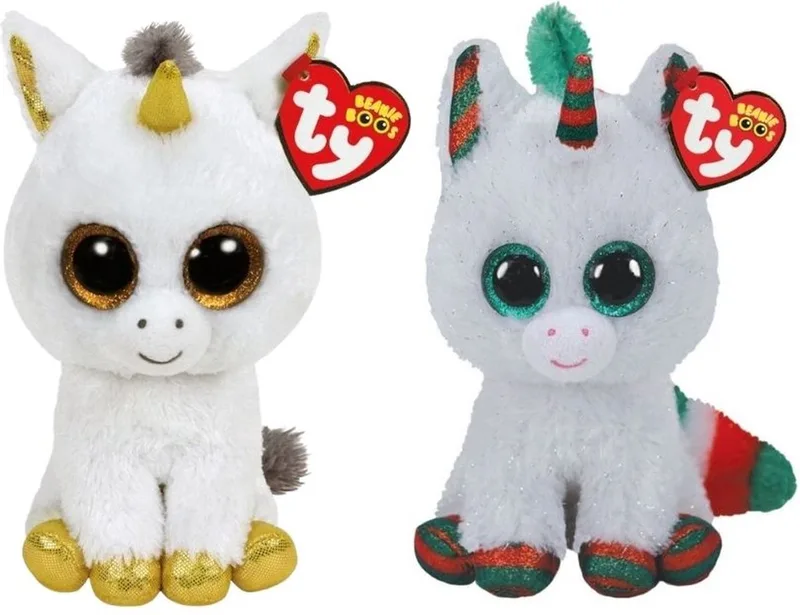 Knuffel - Beanie Boo's - Pegasus Unicorn & Christmas Unicorn de Ty en Multicolore – photo produit