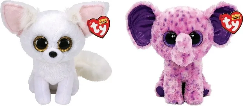 Knuffel - Beanie Boo's - Phoenix Fox & Eva Elephant by Ty in Multicolour – product photo