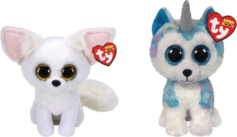 Knuffel - Beanie Boo's - Phoenix Fox & Helena Husky från Ty i Flerfärgad – produktbild