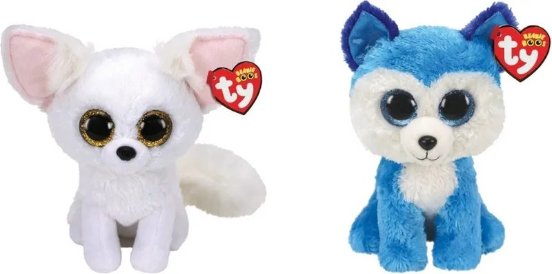 Knuffel - Beanie Boo's - Phoenix Fox & Prince Husky by Ty in Multicolour – product photo