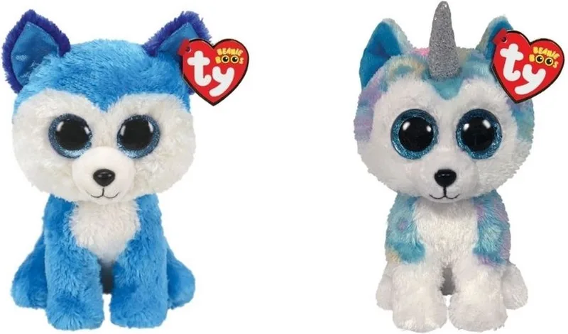 Knuffel - Beanie Boo's - Prince Husky & Helena Husky by Ty in Multicolour – product photo