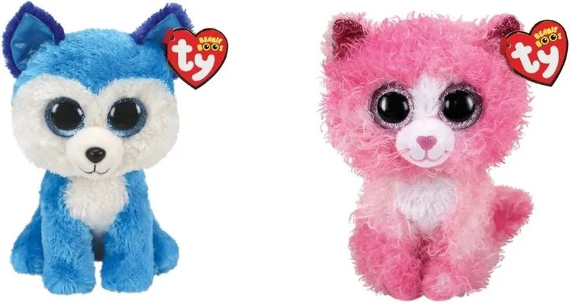 Knuffel - Beanie Boo's - Prince Husky & Reagan Cat by Ty in Multicolour – product photo