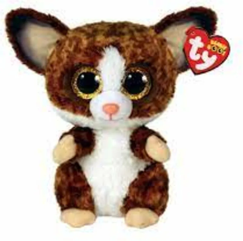 Knuffel - Beanie Boos - Bush Baby Galago - 15cm de Ty en Marron, Noir, Beige – photo produit