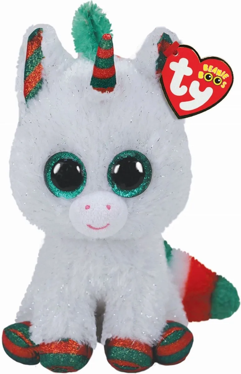 Knuffel - Beanie Boos - Christmas Unicorn - 15cm de Ty en Multicolore – photo produit