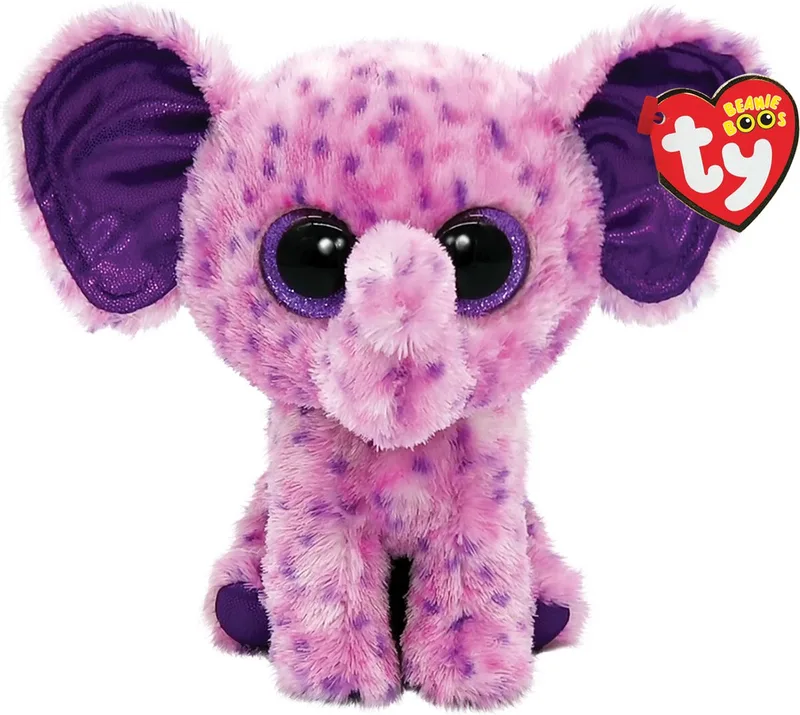 Knuffel - Beanie Boos - Eva Elephant - 15cm by Ty in Pink, Purple – product photo