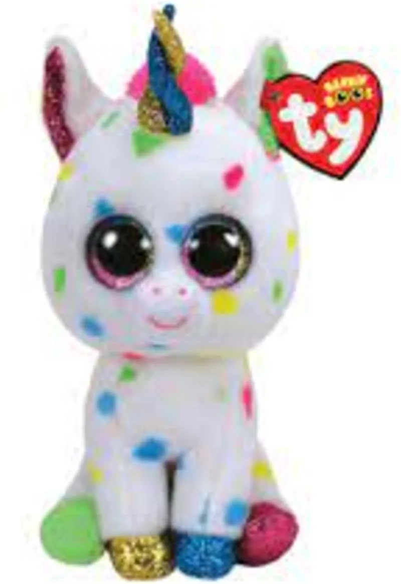 Knuffel - Beanie Boos - Harmonie Unicorn - 24cm van Ty in Harmonie Eenhoorn – productfoto
