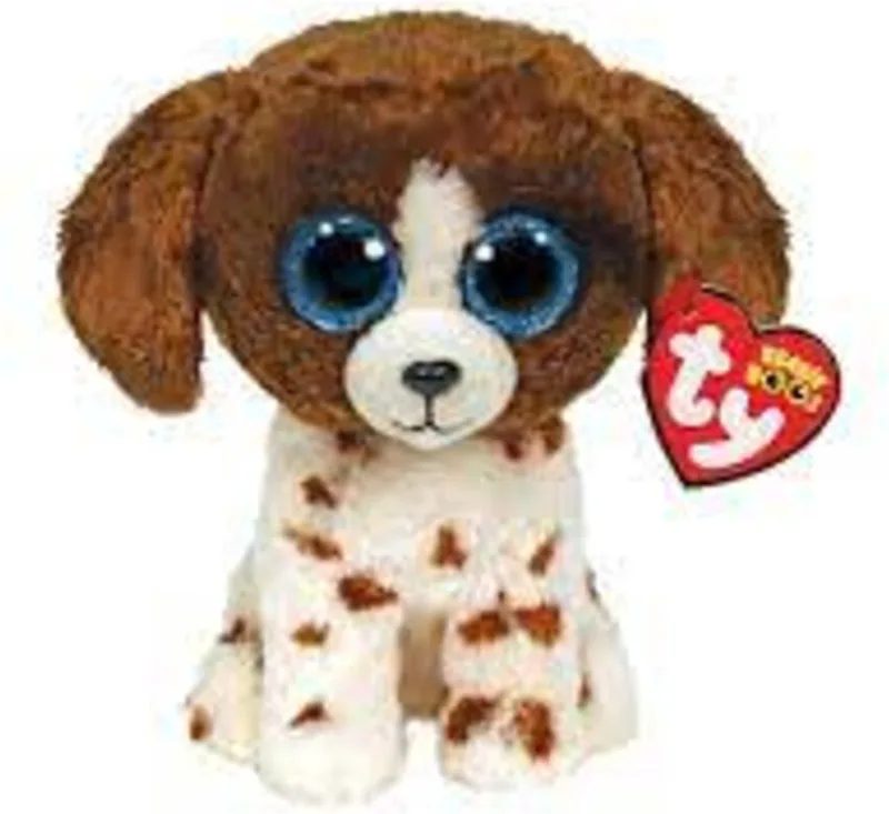 Knuffel - Beanie Boos - Muddles Dog - 15cm van Ty in Bruin – productfoto