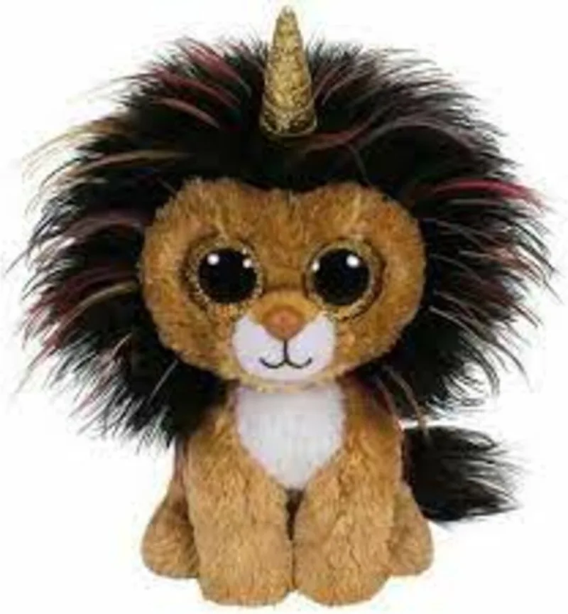 Knuffel - Beanie Boos - Ramsey Lion - 15cm by Ty in Beige Goud Wit – product photo