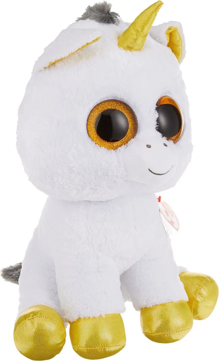 Knuffel - Beanie Boos - XL Pegasus Unicorn - 42cm by Ty in White, Gold – product photo