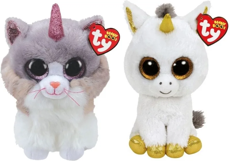 Knuffel - Beanie Buddy - Asher Cat & Pegasus Unicorn by Ty in Multicolour – product photo