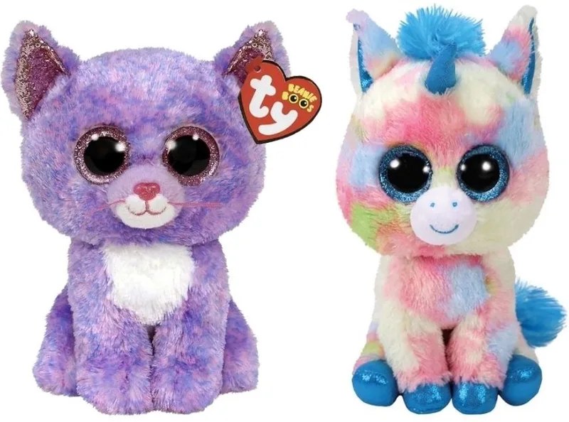 Knuffel - Beanie Buddy - Cassidy Cat & Blitz Unicorn by Ty in Multicolour – product photo