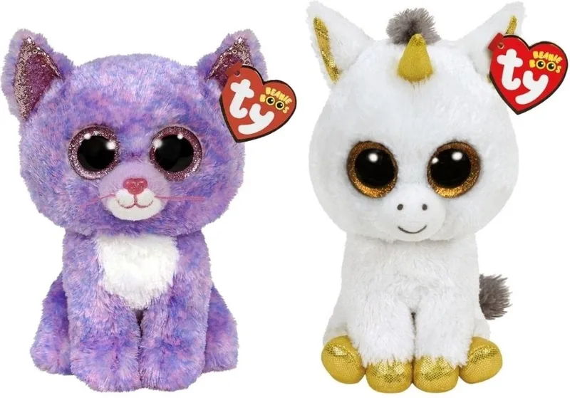 Knuffel - Beanie Buddy - Cassidy Cat & Pegasus Unicorn von Ty in Mehrfarbig – Produktfoto