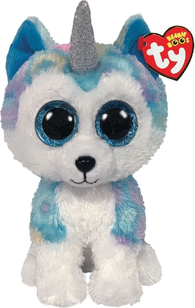 Knuffel - Beanie Buddy - Helena Husky - 24cm by Ty in Blue, Purple, White – product photo