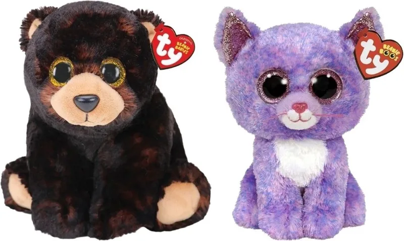 Knuffel - Beanie Buddy - Kodi Bear & Cassidy Cat by Ty in Multicolour – product photo