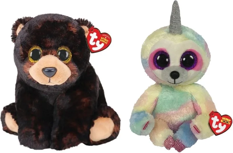 Knuffel - Beanie Buddy - Kodi Bear & Cooper Sloth by Ty in Multicolour – product photo