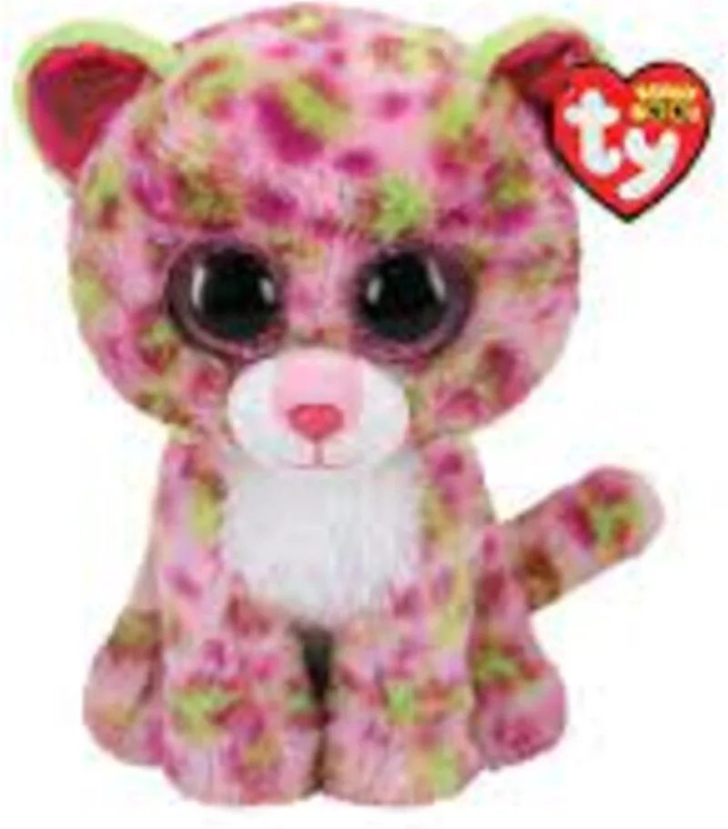 Knuffel - Beanie Buddy - Lainey Leopard - 24cm by Ty in Green, Pink, White – product photo