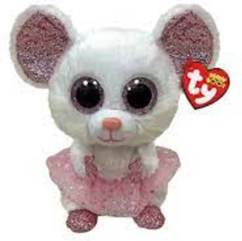 Knuffel - Beanie Buddy - Nina Mouse - 24cm von Ty in Rosa – Produktfoto