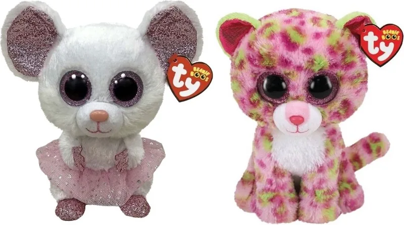 Knuffel - Beanie Buddy - Nina Mouse & Lainey Leopard by Ty in Multicolour – product photo