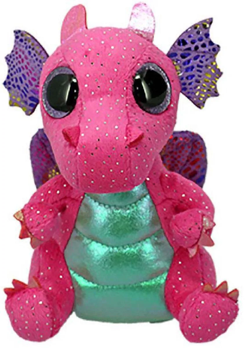 Knuffel Draak Spitfire 15 cm von Ty in Roze- groen – Produktfoto