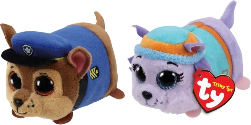 Knuffel - Teeny Paw Patrol - Chase & Everest von Ty in Mehrfarbig – Produktfoto