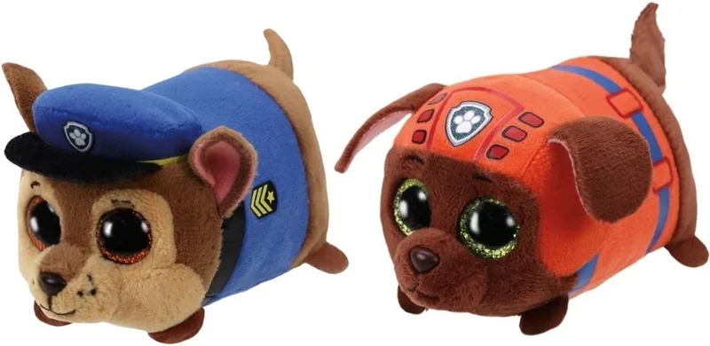 Knuffel - Teeny Paw Patrol - Chase & Zuma von Ty in Mehrfarbig – Produktfoto
