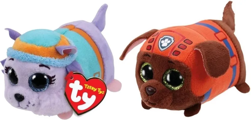 Knuffel - Teeny Paw Patrol - Everest & Zuma von Ty in Mehrfarbig – Produktfoto