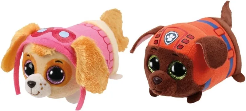 Knuffel - Teeny Paw Patrol - Sky & Zuma von Ty in Mehrfarbig – Produktfoto
