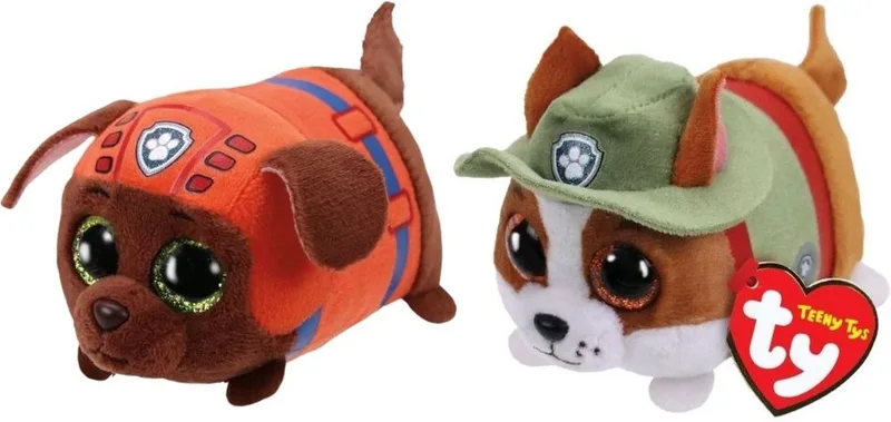 Knuffel - Teeny Paw Patrol - Zuma & Tracker von Ty in Mehrfarbig – Produktfoto
