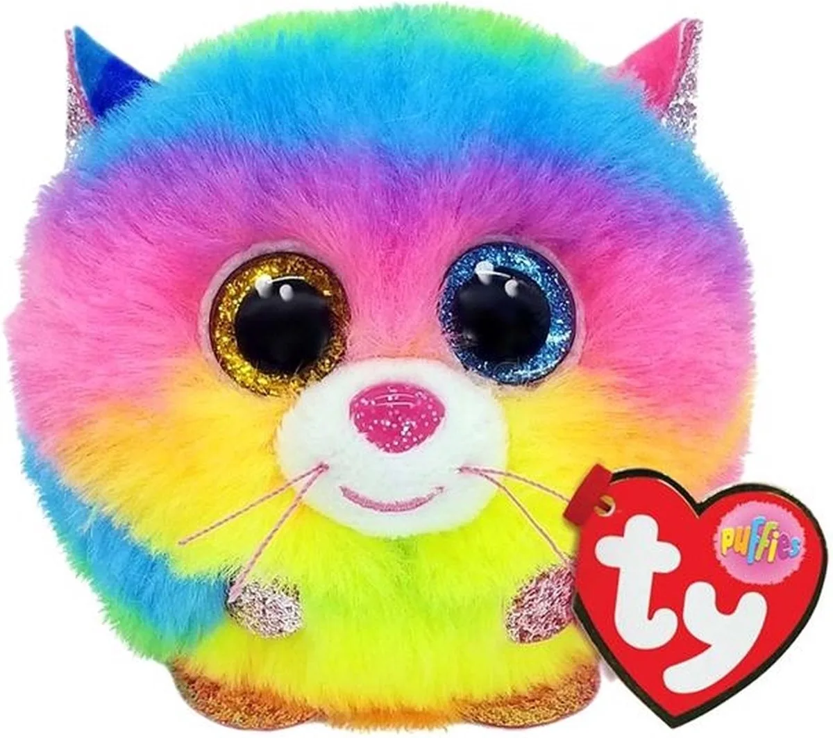 Knuffel - Teeny Puffies - Gizmo Cat - 10cm van Ty in Meerkleurig – productfoto
