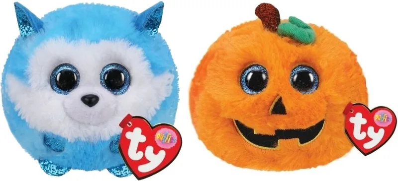 Knuffel - Teeny Puffies - Prince Husky & Halloween Pumpkin by Ty in Multicolour – product photo
