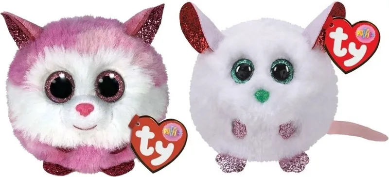 Knuffel - Teeny Puffies - Princess Husky & Christmas Mouse by Ty in Multicolour – product photo