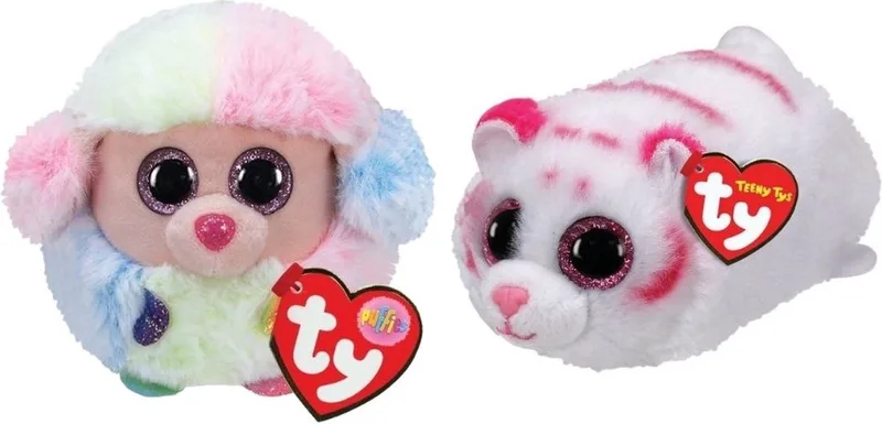 Knuffel - Teeny Puffies - Rainbow Poodle & Tabor Tiger by Ty in Multicolour – product photo